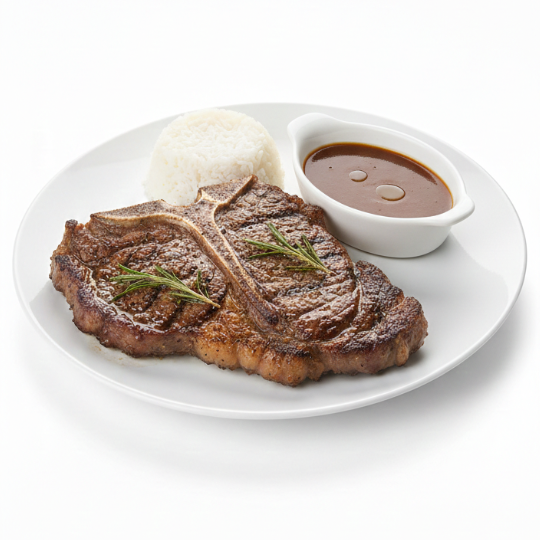 Porterhouse Steak w/ Rice