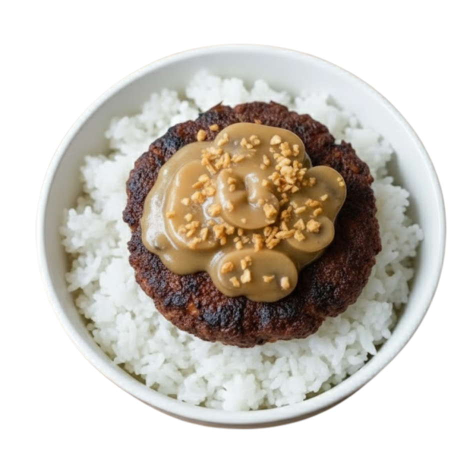 Burger Steak Rice Bowl