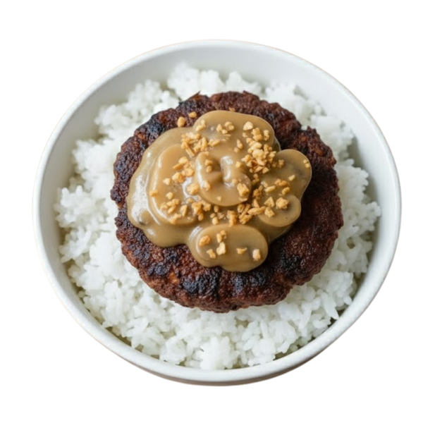 Burger Steak Rice Bowl