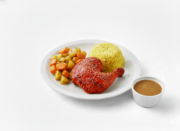 Korean Spicy Chicken Rice Meal